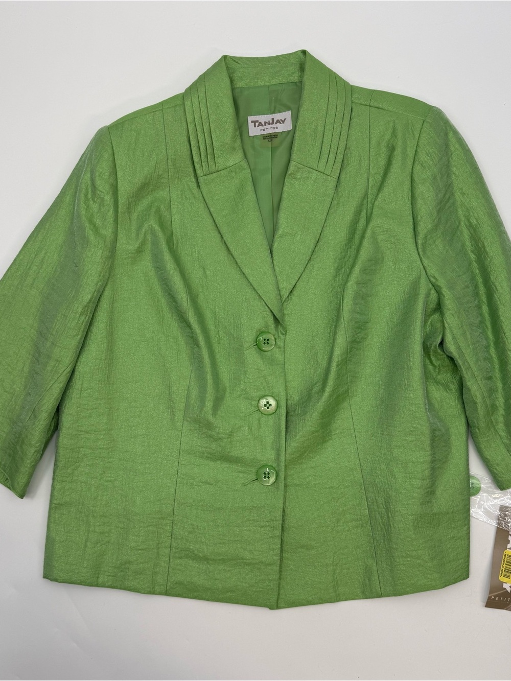 TanJay Lime Green Three-Button Blazer